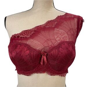 NWT Megan Fox Frederick’s of Hollywood Colab One Shoulder Lace Leia Bra Size 34B